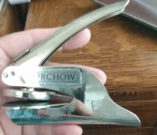 Vintage Horchow Embosser Stamp With Leather Case picture