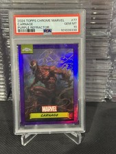 Carnage PSA 10 #77 Topps Chrome Marvel Purple Refractor /75 Spiderman Universe picture