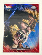 PLEASE READ 2026 Topps Chrome Marvel Sabretooth Fanfare Red Wave /5 picture