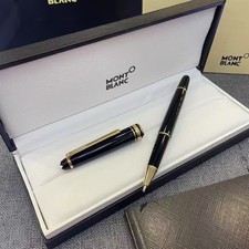 Montblanc Gold Finish Meisterstuck Classique Luxury Rollerball Pen 163 - NEW picture