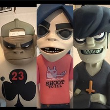 GORILLAZ KidRobot Black Edition Set  3 out 4 (Murdoc, 2D, Russel) - Out of Boxes picture