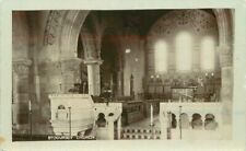 C-1910 Stogursey Church Interior UK Somerset RPPC Photo Postcard 20-11654 picture