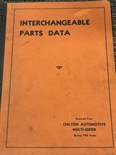 Rare Original Chilton 1932 Interchangeable Parts Data Handbook picture
