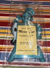Vintage Jolly Chef Memo Set Telephone Pad Plastic Turquoise New Old Stock ￼ picture