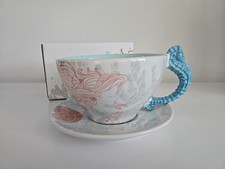 NEW Disney Park Little Mermaid Ariel Fairy Tales Seashells Seahorse Cup & Saucer picture