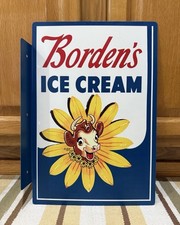 Bordens Ice Cream Flange Sign Elsie Cow Farm Vintage Style Wall Decor picture