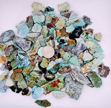 One Pound Natural Veins Turquoise Thin Authentic Hard Blue & Green picture