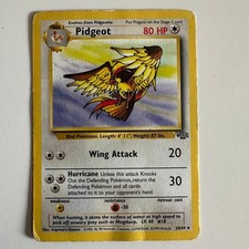 Pidgeot 24/64 Jungle Pokémon Card Non-Holo Rare TCG WOTC 1999 HP Heavily Played picture