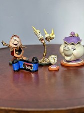 WDCC Beauty & the Beast Mrs. Potts, Chip, Cogsworth, Lumiere & Opening Title NEW picture