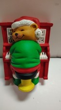 VTG 1992 Avon Play It Again Mr Keys Musical Bear Piano Plug In Christmas Lights picture
