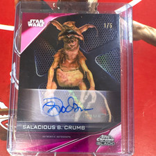 2024 Topps Star Wars Chrome Black Salacious B. Crumb Auto A-MD 1/5 Dodson picture