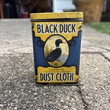EXTREMELY RARE Vintage Black Duck Dust Cloth Tin picture