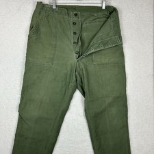 OG 107 Baker Pants Men Large (36X29) 1st Pattern 50s 60s Vietnam Sateen Fatigue picture