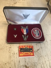 Brand new 1980’s Eagle Scouts Of America Presentation Kit, Medal, Patch And Pins picture