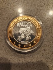 Bally's Las Vegas NV $10 Gaming Token .999 Fine Silver Limited Edition picture