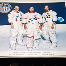 NASA Apollo 16 Certificate of Appreciation & Letter Signed Young Mattingly Duke picture