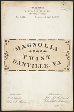 Danville VA 1878 Magnolia Twist Chewing Tobacco J.W. C.G. Holland Trademark picture