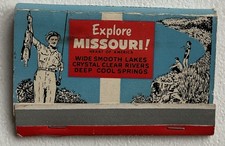 Vtg Explore Missouri Matchbook 48 Strike Unused picture