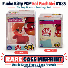 Funko Bitty Pop Red Panda Mei #1185 VERY RARE MISPRINT Upside Down Case picture