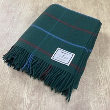 JOHNSTONS OF ELGIN SCOTLAND 100% LAMBSWOOL UTILITY RUG TARTAN BLANKET 60
