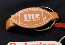 Miller Lite Football Bottle Opener Keychain picture