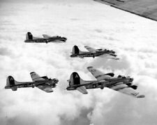 Formation of Boeing B-17 Flying Fortress on a bomb run 8x10 WWII WW2 Photo 637a picture