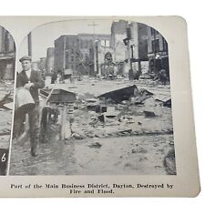 Great Flood of 1913, Dayton Ohio, Business District Destroyed by Fire & Flood picture