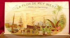 c1885 - La flor de KEY WEST - EX RARE Cigar Box picture