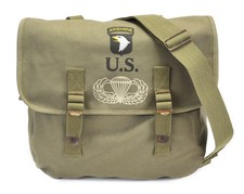 US WW2 101st Airborne Musette Bag with Shoulder strap OD marked JT&L 1944 picture