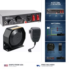 12V 200W 9 Tone Slim Speaker Emergency Siren PA System for Vehicles picture