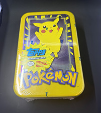 SEALED CLEAN Pikachu Topps Pokémon TV Animation Edition Tin picture