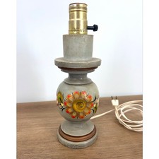 Vintage Signed Ser-Mel Tonalá Mexican Folk Art Lamp Hand Painted Papier Mâché picture