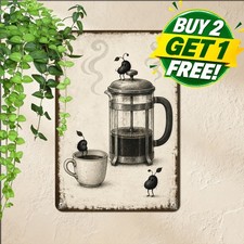 Cozy Breakfast Nook Soot Spirits Sign Anime Fantasy Kitchen Metal Tin Plaque picture