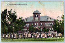 Wheaton Minnesota Postcard Public School Building Exterior 1909 Vintage Antique picture