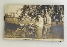 Vintage 1915 Photo Rare Antique 1914 Yale Twin Cylinder Motorcycle Couple picture