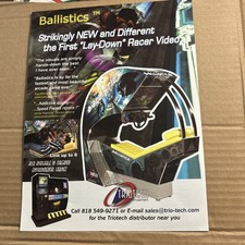 original ad 11-8 Ballistics Trio Tech 2002 ARCADE GAME FLYER picture