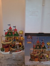 🎄🌟Lemax Carole Towne Toy World Animated Lights/Sounds/Movement Village Train picture