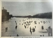 1911 Winter Sports in Boston Tobogganing Ice Boating Curling Skating picture