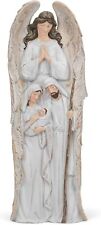 Angel Praying Over The Holy Family Figurine, Freestanding, Christmas Décor picture
