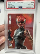 Manic - 2020 Panini Fortnite Series II #22 Holofoil PSA 8 picture