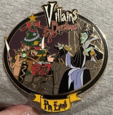 AS IS DLP Villains Christmas Jumbo Disney Pin Maleficent Diablo Three Goons LE picture