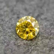 3 CT Natural Yellow Diamond, Round Cut, 9.50mm, VVS1 D Grade Certified picture