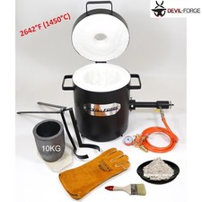 DEVIL-FORGE FB2Mb–10KG Gas Propane Furnace Foundry +Tongs, Crucible USA (NEW) picture