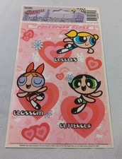 Vtg THE POWERPUFF GIRLS WINDOW CLINGS Cartoon Network 2000, NOS Decorations picture