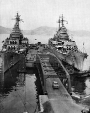 USS TOLEDO CA-133 & USS HELENA CA-75 YOKOSUKA JAPAN 1955 8X10 PHOTO picture