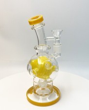 7'' MINI  Egg sphere Glass Waterpipe Smoking Bong Fab egg Hookah Handmade picture
