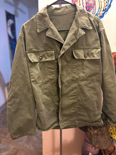 WW2 US Army HBT Jacket 1944 Original Version 4 Size 42R Very Good Wearable picture
