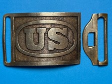 INDIAN WARS, M1872, WAIST BELT PLATE, HAGNER PATTERN, WITH KEEPER, ORIGINAL picture