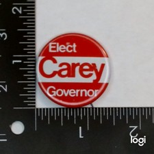 ELECT CAREY GOVERNOR RED 1.5 INCH Political Campaign Pin button picture