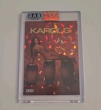 Karol G 2025 GAS Trading Cards Tropicoqueta KG-1 Cracked Ice 187/200 picture